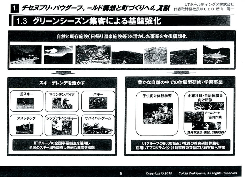 グリーンシーズン集客による基盤強化