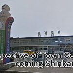 perspective of town center coming shinkansen