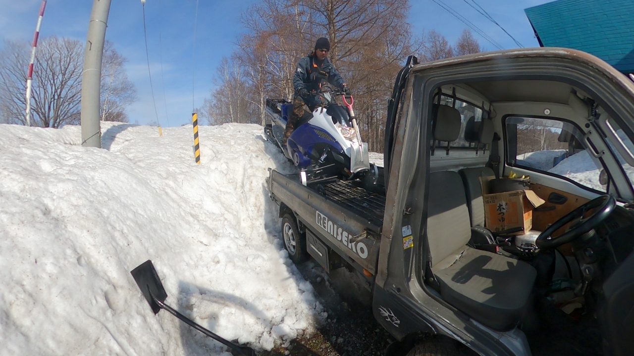 Snowboarding on a light tiger