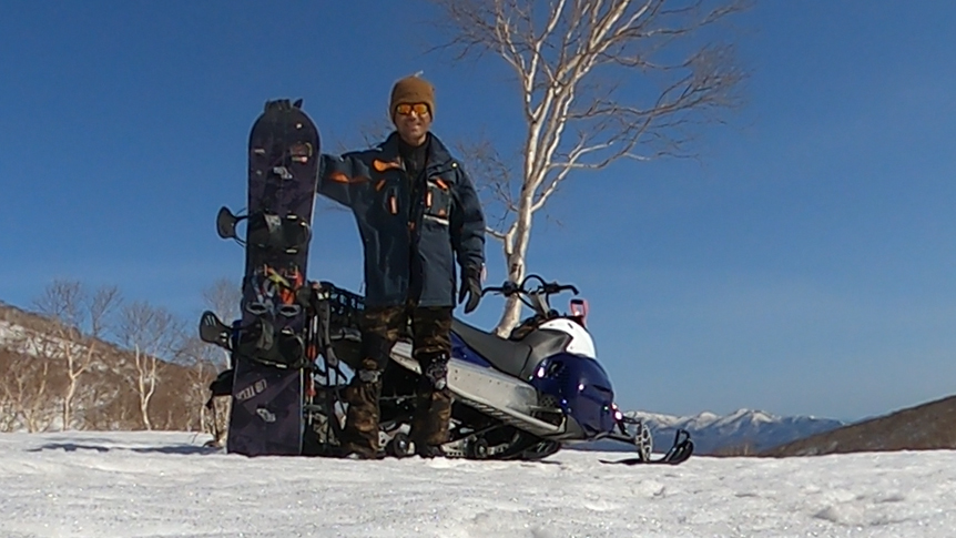 Climb on a split board